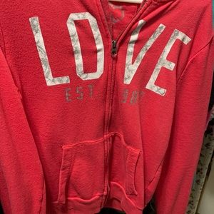 Aeropostale live love dream zip up hoodie.